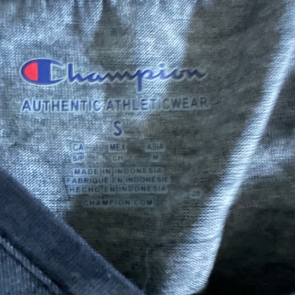 Camo Champion authentic athleticwear size small top with logo on sleeve, too. - Picture 3 of 4